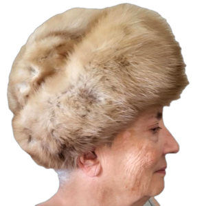 Elegant Women's Tan Fur Hat